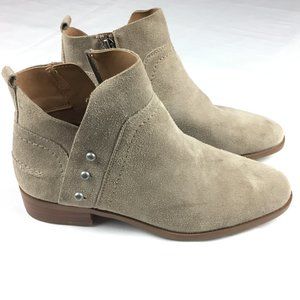 Franco Sarto Size 6.5 Tan Suede Ankle Booties